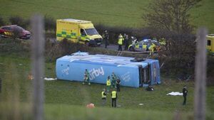 Four in hospital after school bus crashes in Co Down Four in hospital after school bus crashes in Co Down