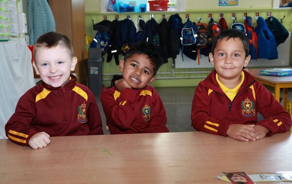 Tadhg, Siam and Marek, who started school at St. Stephens De La Salle. Photo: Joe Evans Tadhg, Siam and Marek, who started school at St. Stephens De La Salle. Photo: Joe Evans