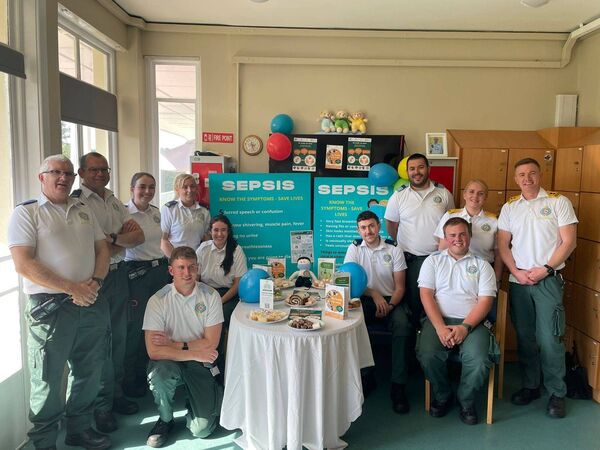 Members of Waterford Ambulance Service promoting awareness around sepsis