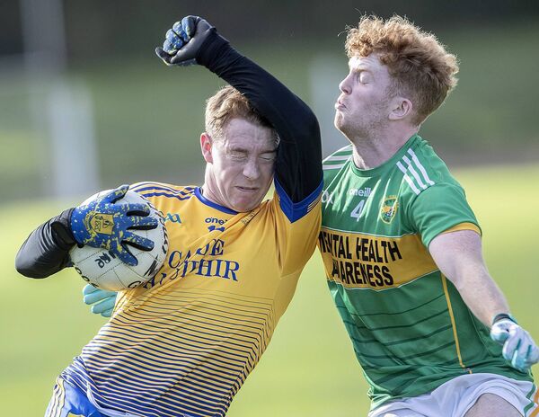 Nire's Aaron Ryan is tackled by Kilrossanty's Rian Hayes. Nire's Aaron Ryan is tackled by Kilrossanty's Rian Hayes.