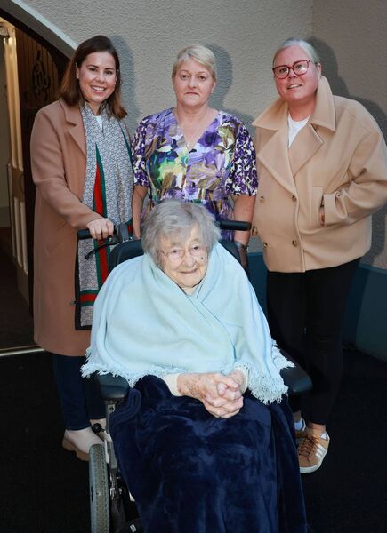 Grace Maher, Ann Flynn, Sarah Maher and Cathleen Maher, at the Bicentenary Mass of Our Lady's Church Carbally. Photo: Joe Evans