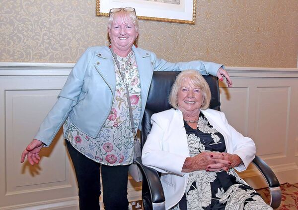 Mayor for the day Kathleen Moloney pictured with Mary O'Sullivan at the mayoral reception for Para Olympian Damien Vereker in the Mayor's Parlour. Photo: Noel Browne