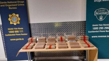Arrest after cocaine worth €2.5m seized in Rosslare