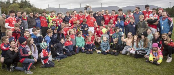 Stradbally's and teir supporters celebrate Their win over Modeligo's inj the Co.Final of the Cappoquin Logistics sponsored Premier Intermediate Football championship in Lemybrien. Photo Sean Byrne Stradbally's and teir supporters celebrate Their win over Modeligo's inj the Co.Final of the Cappoquin Logistics sponsored Premier Intermediate Football championship in Lemybrien. Photo Sean Byrne