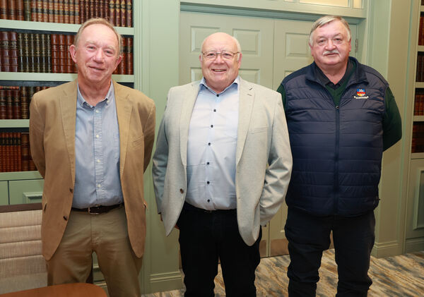  Adrian Larkin, Tony McLoughlin and Paul Heffernan at the De La Salle College Class of 1969 Reunion at the Marina Hotel.