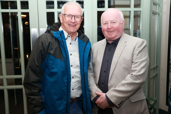  Tom Comerford and Mick Roche at the De La Salle College Class of 1969 Reunion at the Marina Hotel.