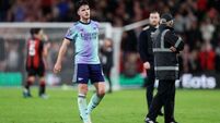 Declan Rice says 10-man Arsenal let standards slip after losing to Bournemouth