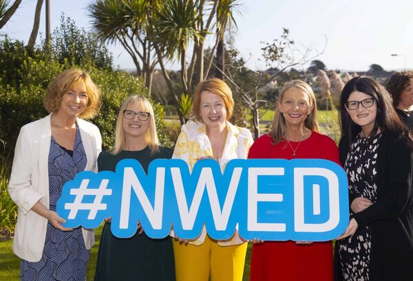 Pictured at the Waterford LEO’s National Women’s Enterprise Day in collaboration with Network Ireland Waterford, Waterford Chamber and Dungarvan And West Waterford Chamber, at the Majestic Hotel in Tramore are: Jenny Beresford CEO of Waterford Chamber and Dungarvan And West Waterford Chamber, Jacqui Gaule, LEO Waterford, Dee Hutchinson, Sinead O’Neill, Network Ireland Waterford Branch president and Jamie Whitty, LEO Waterford. Photograph: Patrick Browne