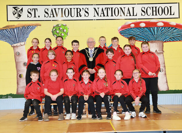 Metropolitan Mayor of Waterford Cllr Joe Kelly, visited St. Saviour's NS and is pictured here with members of the School Choir. Metropolitan Mayor of Waterford Cllr Joe Kelly, visited St. Saviour's NS and is pictured here with members of the School Choir.