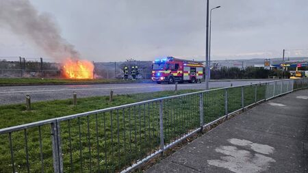 WATCH: Fire service tend to blaze on outskirts of Waterford