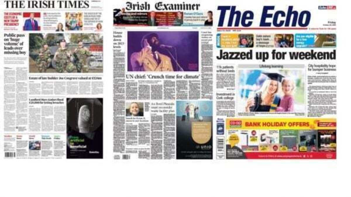 What the papers say: Friday's front pages
