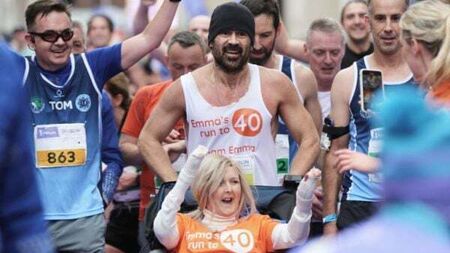 Colin Farrell hails friend’s courage after running the Dublin Marathon