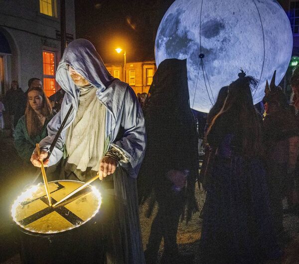 The Spraoi, 'Dearg Rua - Fire and Shadows procession was spectacular. Pic: Joe Evans