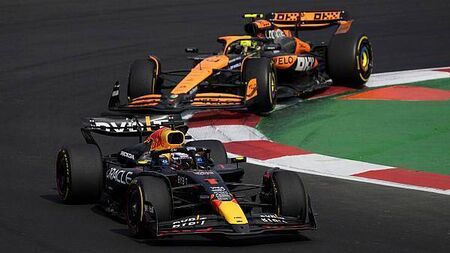 Lando Norris cuts Max Verstappen’s title lead after pair clash on track again