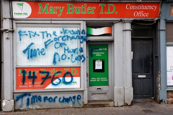 Mary Butler T.D., Constituency Office on the Quay, which suffered vandalism. Photo: Joe Evans