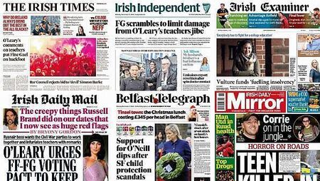 What the papers say: Monday's front pages What the papers say: Monday's front pages