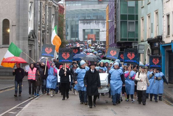 Up to 2,000 people attended a protest in Waterford calling for 24/7 cardiac care for the regional hospital in 2016. Up to 2,000 people attended a protest in Waterford calling for 24/7 cardiac care for the regional hospital in 2016.