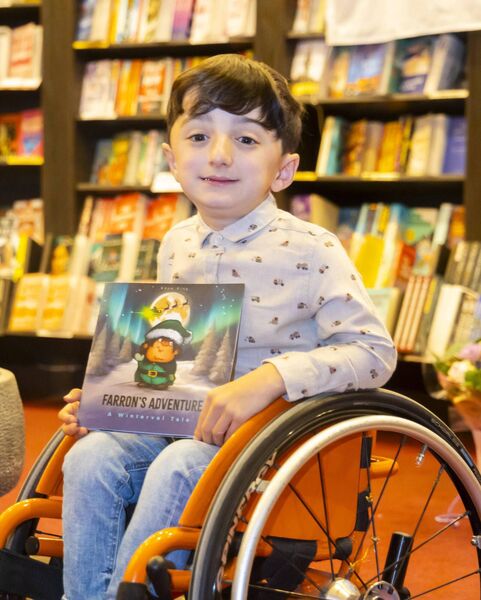 Adam King with his book, ‘Farron’s Adventure’, which was launched at The Book Centre on Saturday. Photo: Patrick Browne
