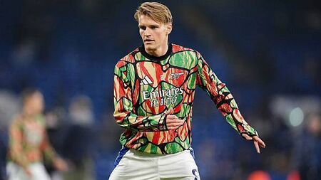 Arsenal captain Martin Odegaard back in London after being ruled out for Norway