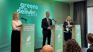 Greens pledge €10bn for public transport and tax on business class flights Greens pledge €10bn for public transport and tax on business class flights