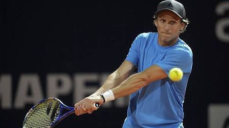 Diego Forlan’s pro tennis debut ends in defeat for former Uruguay forward