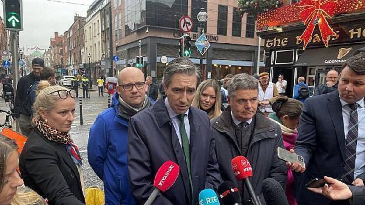 Simon Harris confronted over homelessness while on Dublin canvass