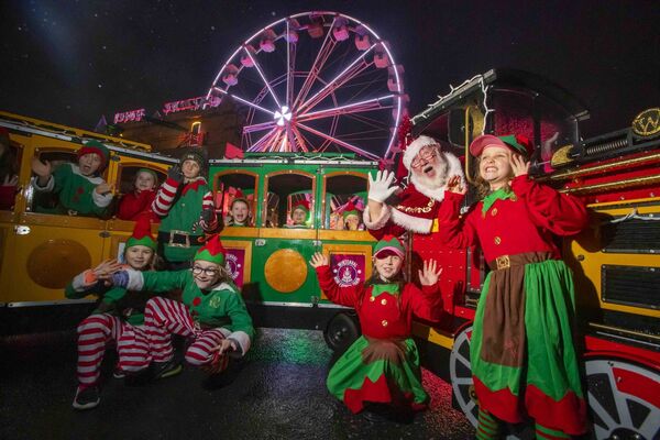 Santa and his elves all ready for Winterval action. Photo: Noel Browne