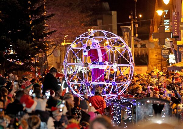 Santa arrives in dramatic fashion for Winterval.