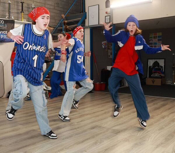 Synergy Dance Club in rehearsal for their appearance on the Late Late Toy Show.