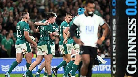 Gus McCarthy scores debut try as Ireland dominate Fiji in Dublin