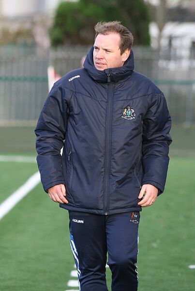 Waterford Oscar Traynor manager Conor Coad during Sunday's game with the Cork Business League.