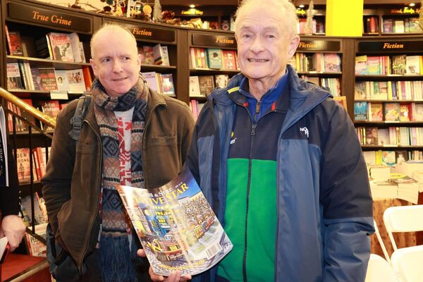 Alan Murphy and Paul Edmondson at The Book Centre for the launch of the Festive Star. Photo: Joe Evans Alan Murphy and Paul Edmondson at The Book Centre for the launch of the Festive Star. Photo: Joe Evans