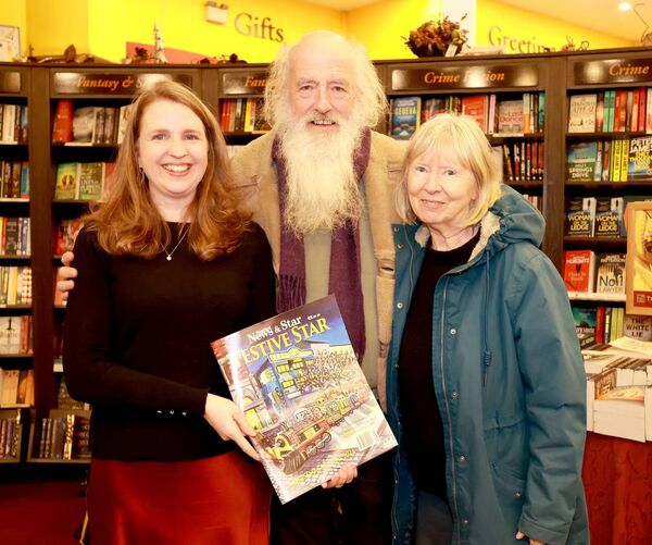 Mary Frances Ryan, WNS Editor, Alan O'Neill and Catherine Drea, at The Book Centre for the launch of the Festive Star. Photo: Joe Evans Mary Frances Ryan, WNS Editor, Alan O'Neill and Catherine Drea, at The Book Centre for the launch of the Festive Star. Photo: Joe Evans