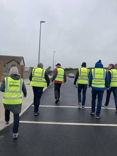 Matt Shanahan and his team canvassing in Dunmore East.