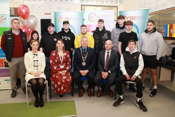 Pathway to Employment trainees pictured with Paddy Mitchell, Rebecca Ryan, Manager, Susan Sheahan, Development Officer, Danny Murphy, Chairperson, and Mayor of Waterford Cllr Jason Murphy. Photo: Joe Evans
