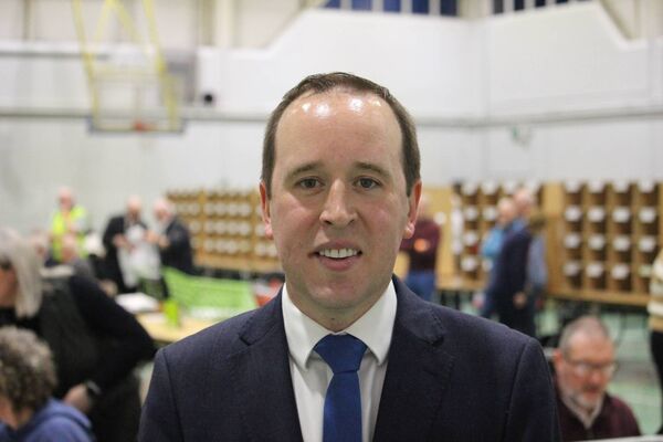 John Cummins at the count centre in SETU for the 2024 General Election results. Photo by Hugh Dooley.