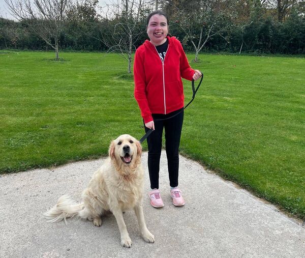 Riona pictured with 'Nero'