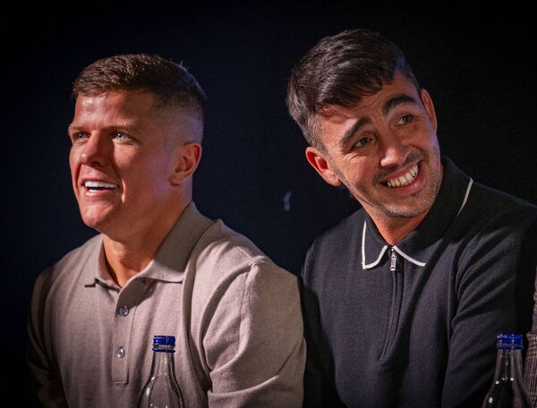 Dylan Moran and Jamie Conlan, at the Factory for a press conference to launch War in Waterford, boxing event at SETU Arena December 7th. Photo: Joe Evans