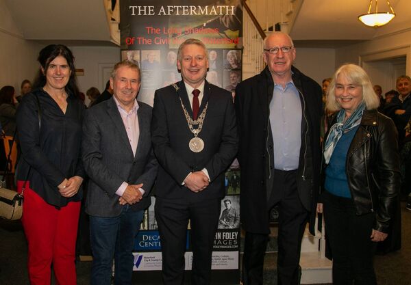 Attending were Mayor of Waterford City and County Cllr. Jason Murphy, Bernadette Guest, Heritage Officer,,John Foley, Film Maker, Michael Farrell, Chair., Commemerative Committee and Deirdre Collender. Photo: John Power