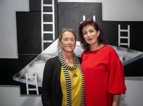 Nora Boland, Acting Director, GOMA and Anne McDonnell, Artist. Photo: John Power