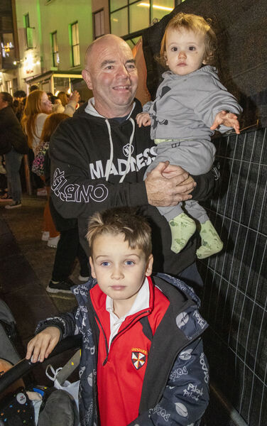 The Marks family at the switching on of the Christmas lights to launch Winterval. Photo: Joe Evans