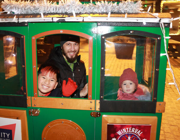  Enjoying a trip on the Winterval Train. Photo: Joe Evans
