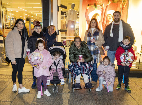  O'Neill and Marks families at the switching on of the Christmas lights to launch Winterval. Photo: Joe Evans