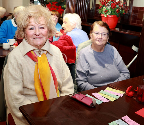  Eileen and Lynda, at O'Shea's Hotel for the Tramore Hospice Support Christmas coffee morning.