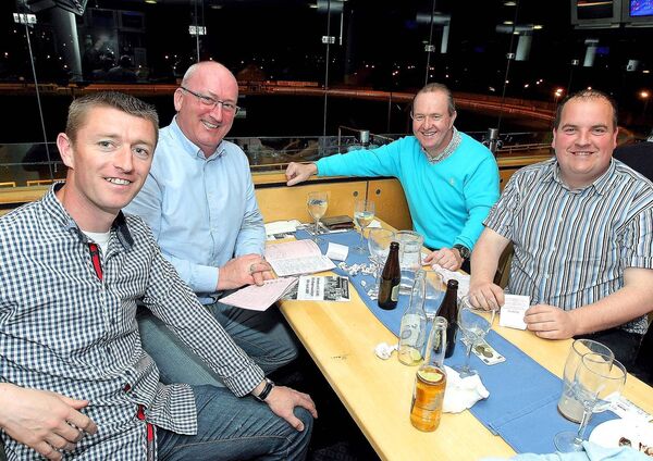 Billy pictured at a fundraiser for Waterford at Kilcohan Park alongside Gary Hunt, John Furlong and Gary Power. Photo: Noel Browne.