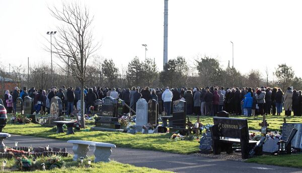 Funeral of Malika Al Katib arriving at Kilbarry cemetery today. Photo; Mary Browne