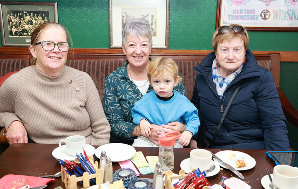  Siveal, Bernie, Theo and Margaret, at O'Shea's Hotel for the Tramore Hospice Support Christmas coffee morning. Photo: Joe Evans