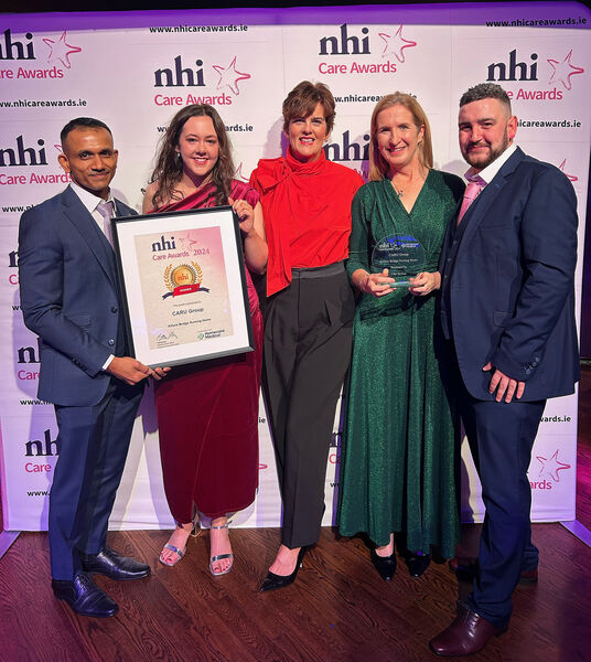  Congrats to the CARU team in Killure Bridge Nursing Home who won the NHI care award in Dublin on the 19th of November. CARU was set up to support care and compassion at end of life in nursing homes.
