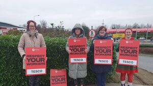 'Respect your Workers' - Protests take place at Tesco Ardkeen