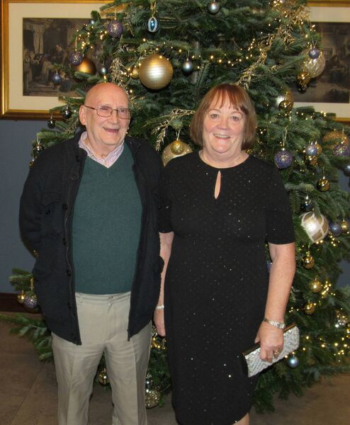  Pat Butler and Marian Bolger enjoying the festivities, at the Circle of Friends Christmas Dinner Dance held in Dooley’s Hotel 